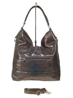 Женская сумка из искусственной кожи, цвет бронза