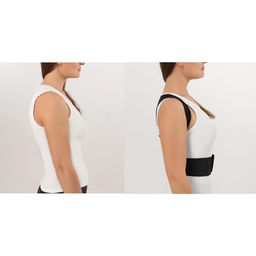Цена за 2 шт. Массажёр - фиксатор для осанки, на липучках, размер M, чёрный