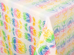 3с109.413ж1 Тюльпанчики (св.радужка) Плед 208х220 см