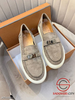 Женские лоферы замшевые