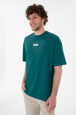 Erkek Oversize Fit Bisiklet Yaka Koyu Ye_il Ti__rt Sepette S_rpriz _ndirim - U.s. polo assn фото 4