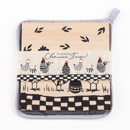 Цена за 2 шт. Набор кухонный Светлой пасхи прихватка, подставка под горячее - Доляна фото 7