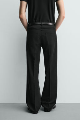 PANTAL?N FLARE FIT ESTRUCTURA / Negro - Zara фото 3
