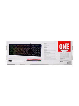Клавиатура Smartbuy ONE 250, проводная, мембранная, 104 клавиши, USB, с подсветкой,чёрная
