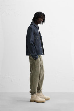 CORDUROY CARROT FIT TROUSERS - Zara фото 13