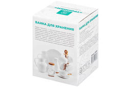 Банка д/хранения 650 мл 10*10*12,5 см Тропики с дер. крышк. с сил. упл. - Elan gallery фото 10