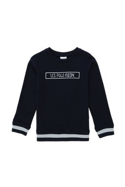 Свитшот U.S. Polo Assn для мальчика хлопок темно-синий