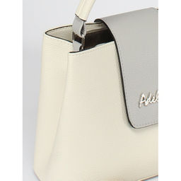 Сумка женская искусственная кожа ADEL-46, 1отд+карм/пер, плечевой ремень, бежевый/серый флотер 259208 - Adelia фото 4