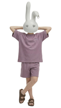 CONJUNTO CAMISETA Y BERMUDA INTERLOCK / Malva