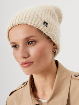 Шапка жен. анг+шерсть+нейл ZZ-BR55508 beige
