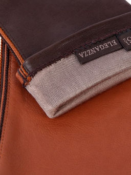Перчатки женские ш/п F-IS0065 cork/d.brown - Eleganzza фото 3