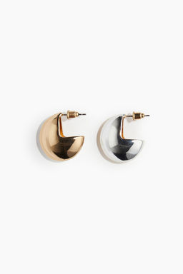 Pendientes cupula bicolor