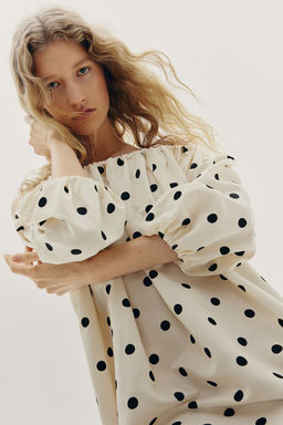 Vestido off-the-shoulder - H&m фото 3