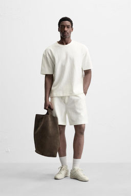 TEXTURED JOGGER BERMUDA SHORTS - Zara фото 2