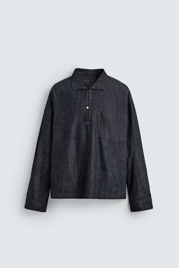 CAMISA POLO RELAXED FIT DENIM / ?ndigo - Zara фото 7