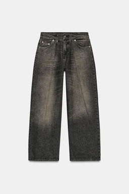 ZW COLLECTION WIDE-LEG MID-WAIST JEANS WITH DARTS - Zara фото 6