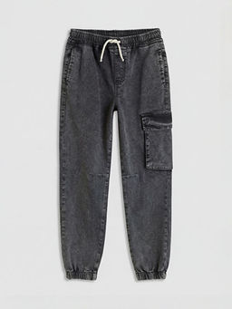 Loose Fit Erkek ?ocuk Kargo Jean Pantolon