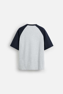T-SHIRT WITH CONTRAST SLEEVES - Zara фото 8