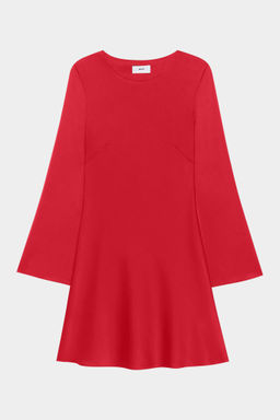 Платье из атласа расклешенного силуэта - Mollis фото 6