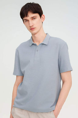 New Regular Fit Basic Duz K?sa Kollu Polo Tisort - Defacto фото 5