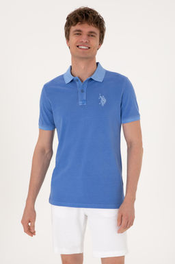 Erkek Slim Fit Polo Yaka _ndigo Y_kamal_ Basic Ti__rt Sepette S_rpriz _ndirim - U.s. polo assn фото 10