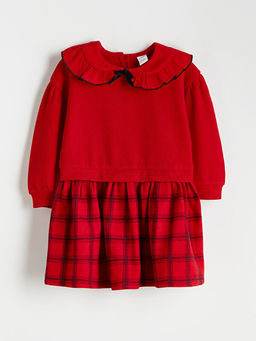 Ekose Desenli K?z ?ocuk Elbise