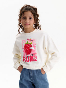 PELICAN, толстовка для девочек, Молочный