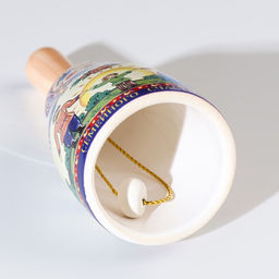 Цена за 2 шт. Колокольчик с ручкой Матрешка средняя, керамика, микс - Simaland фото 4