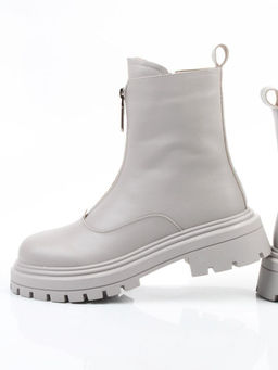 04-PAS152-2Z LT. GRAY Ботинки зимние женские (натуральная кожа, 100% шерсть)