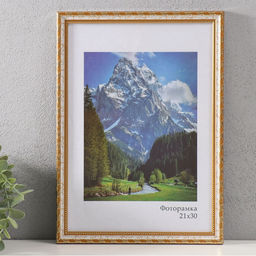 Фоторамка пластик "Камышок" 21х30 см, белый (пластик)