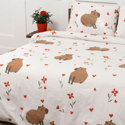 КПБ 1,5 спальный с 1 нав.50*70, поплин,100% хлопок, пл. 110 гр./кв.м Коты мемы Пододеяльник 146х217; простыня 150х217; наволочка 50х70-1 шт. 1,5 спальный - Традиция фото 5