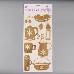 Наклейка интерьерная Время завтрака, пластик, золото, 70?30 см