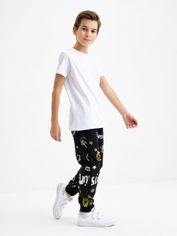 Черные брюки для мальчика с принтом - Kogankids фото 4