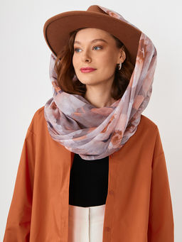 Большой, мягкий, тонкий и очень нежный двусторонний палантин с рисунком в стиле арт-деко - Tantino фото 8