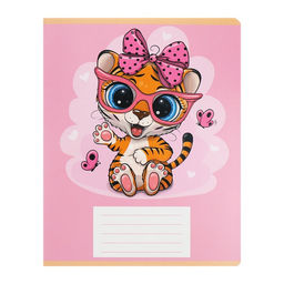 Набор тетрадей 12 листов в клетку Calligrata «Тигрёнок», обложка мелованный картон, МИКС, 10 шт.