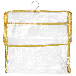 "Кристалл" Сумка-органайзер 38х17х37см, ПВС, с вешалкой, с крючком на липучке, золотой кант (Китай)