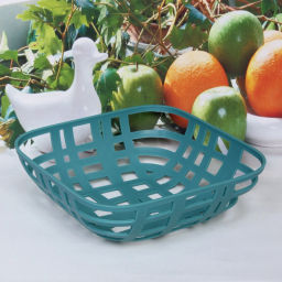 Цена за 2 шт. Фруктовница пластиковая "Астория" 23*23*7,5см, морская волна