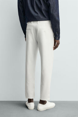 PANTAL?N CHINO ESTRUCTURA CONFORT / Blanco - Zara фото 3