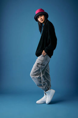 Джинсовые брюки с высокой талией и удобной посадкой, с гибкой талией и длинными штанинами - Defacto фото 10