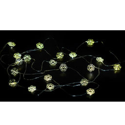 Электрогирлянда "Снежинки" 3 м, 20 ламп, желтая
