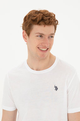 Мужская белая базовая футболка - U.s. polo assn фото 2