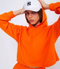 Спортивный костюм #БШ1527, оранжевый