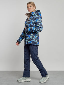 Горнолыжный костюм женский зимний темно-синего цвета 03320TS - Chunmai фото 3