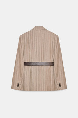 HERRINGBONE BLAZER WITH BELT - Zara фото 17