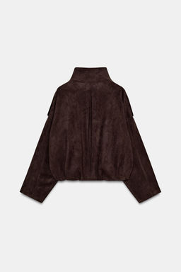 FAUX SUEDE JACKET WITH TABS - Zara фото 5