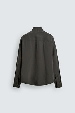 CAMISA FLUIDA RELAXED FIT / Gris antracita - Zara фото 8