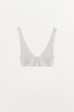 POINTELLE BRALETTE WITH SATIN BOW - Zara фото 4