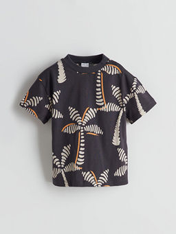 Bisiklet Yaka Desenli Erkek Bebek Ti??rt