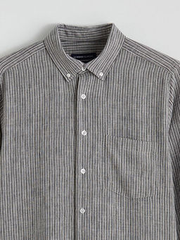 Regular Fit ?izgili Erkek G?mlek