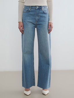 Wideleg Fit Kad?n Jean Pantolon